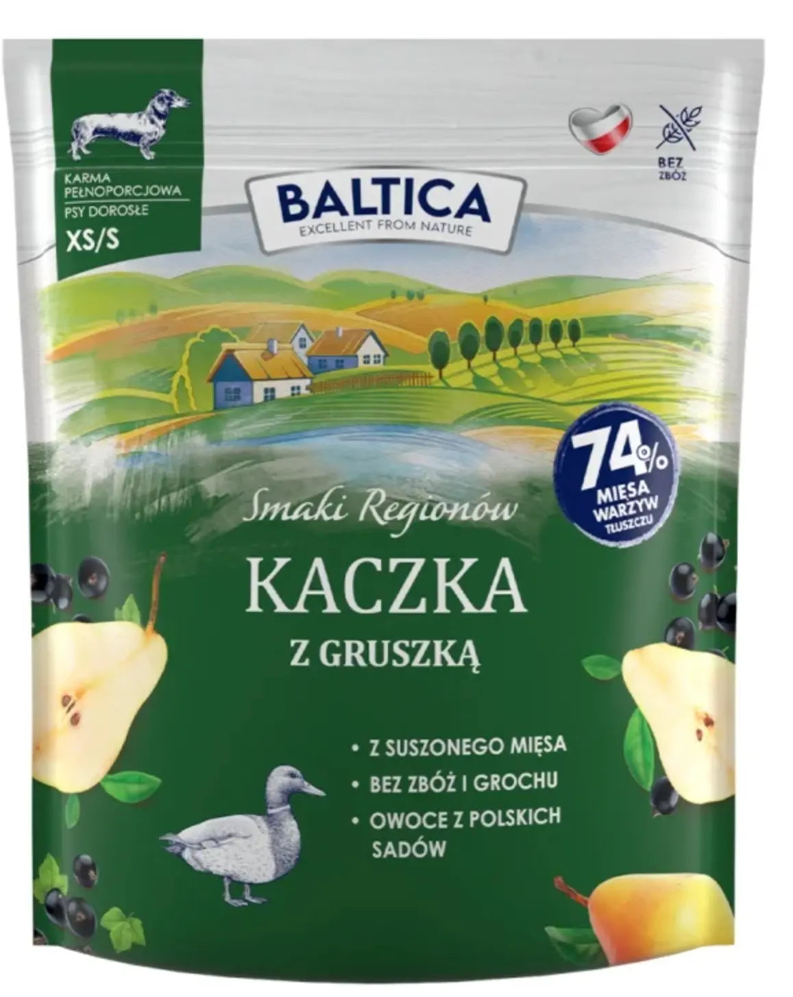BALTICA SMAKI REGIONÓW ADULT KACZKA Z GRUSZKĄ MAŁE RASY XS/S 1kg