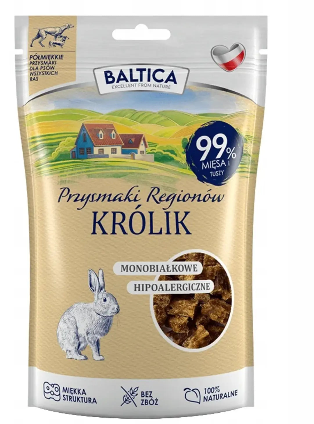BALTICA PRZYSMAKI REGIONÓW KRÓLIK POŁMIĘKKI DLA PSA 80g