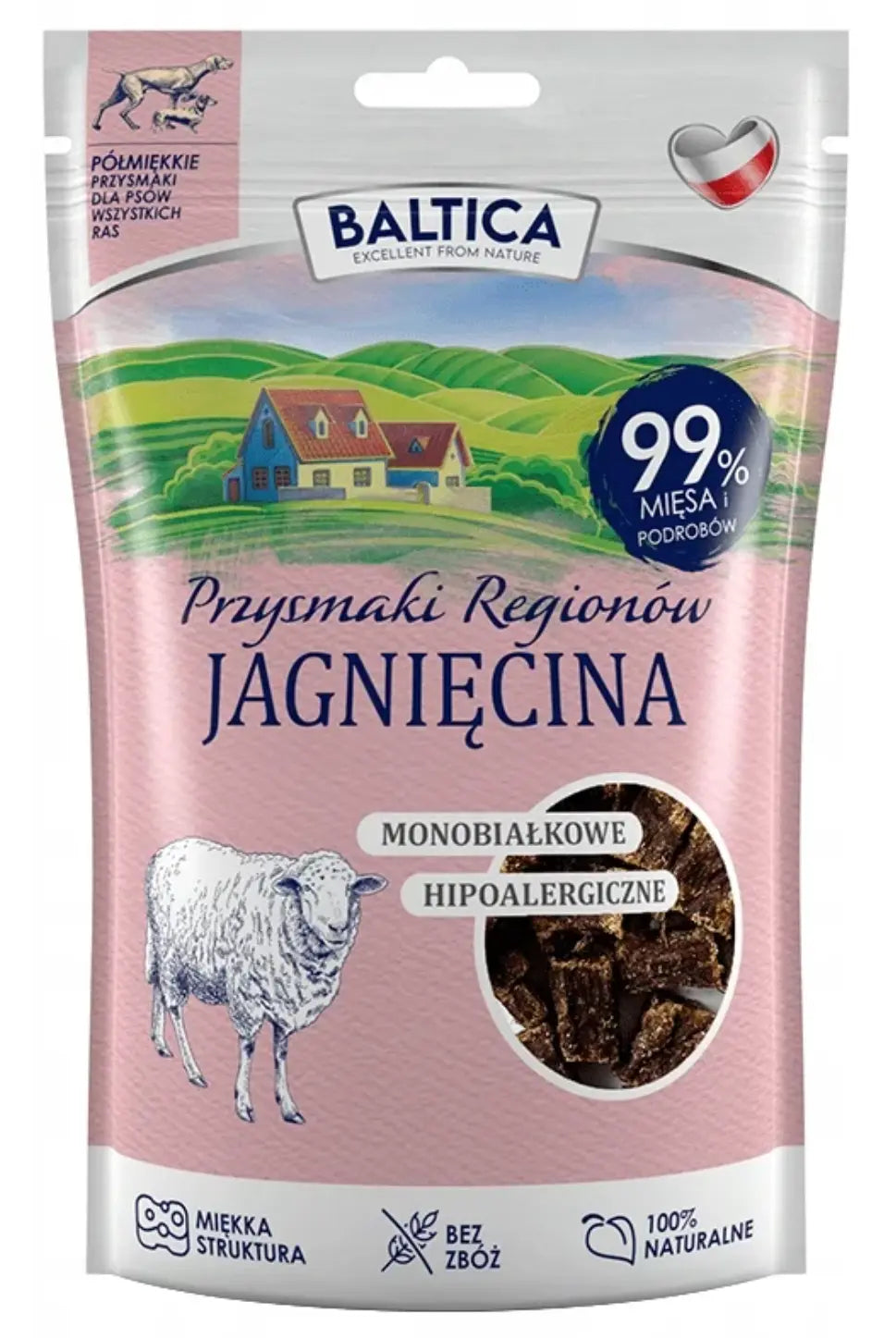 BALTICA PRZYSMAKI REGIONÓW JAGNIĘCINA POŁMIĘKKA DLA PSA 80g
