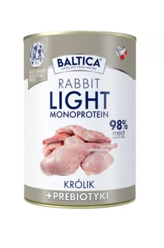 BALTICA Nutraceutic Mono Light Królik z prebiotykami - mokra karma dla psa - 400g