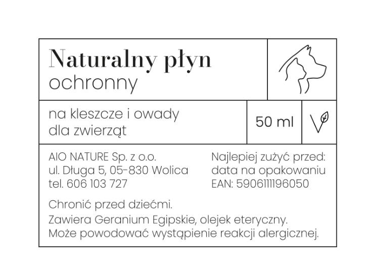 Naturalny płyn ochronny dla zwierząt