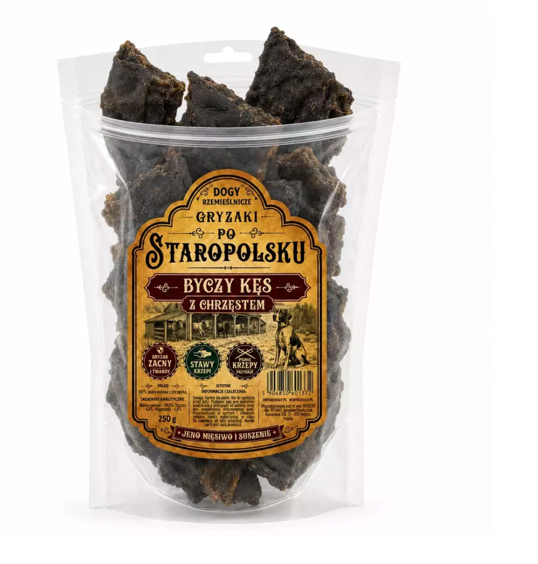 DOGY Rzemieślnicze - Gryzaki Po Staropolsku - BYCZY KĘS Z CHRZĘSTEM 250g