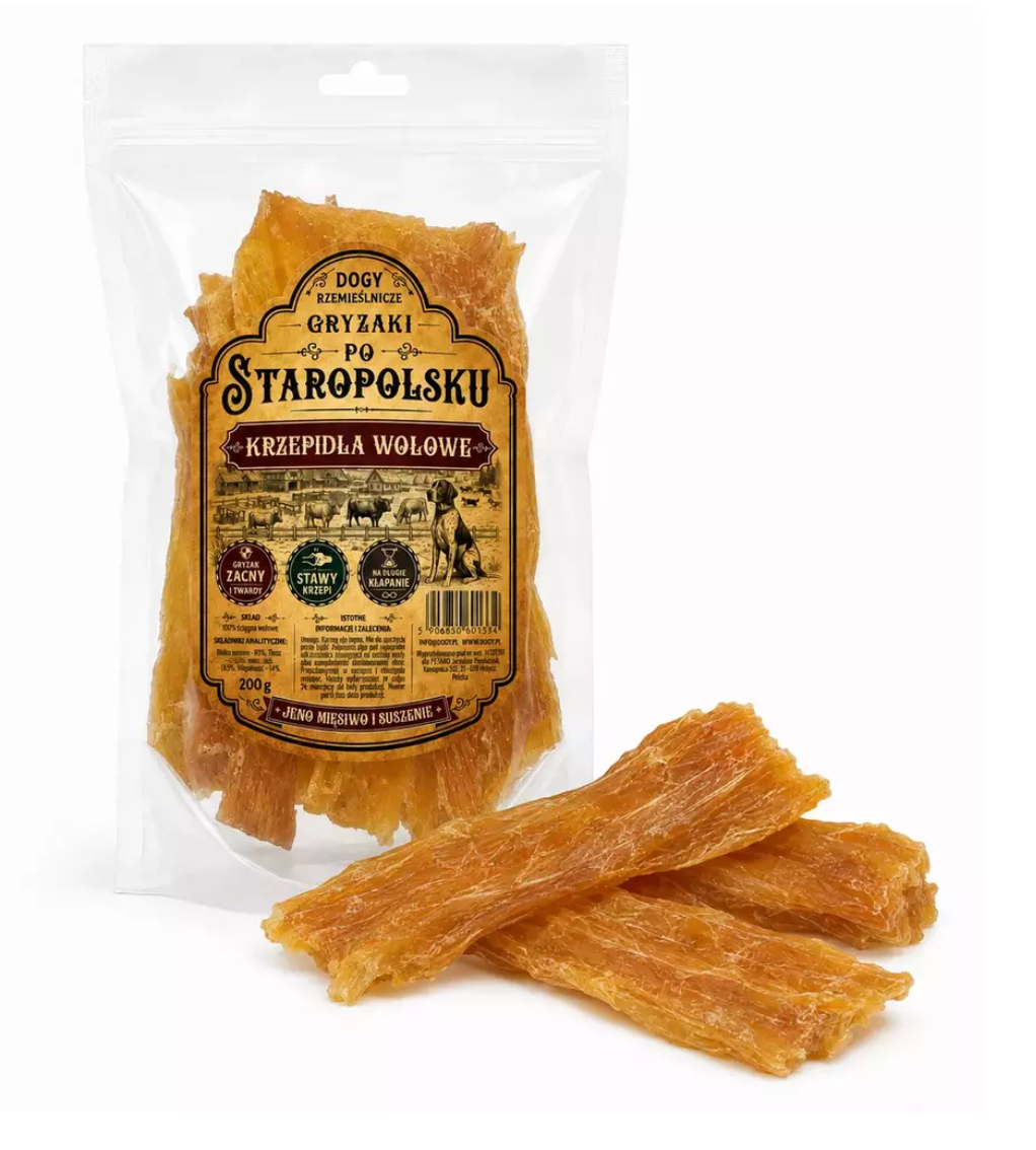DOGY Rzemieślnicze - Gryzaki Po Staropolsku - KRZEPIDŁA WOŁOWE 200g
