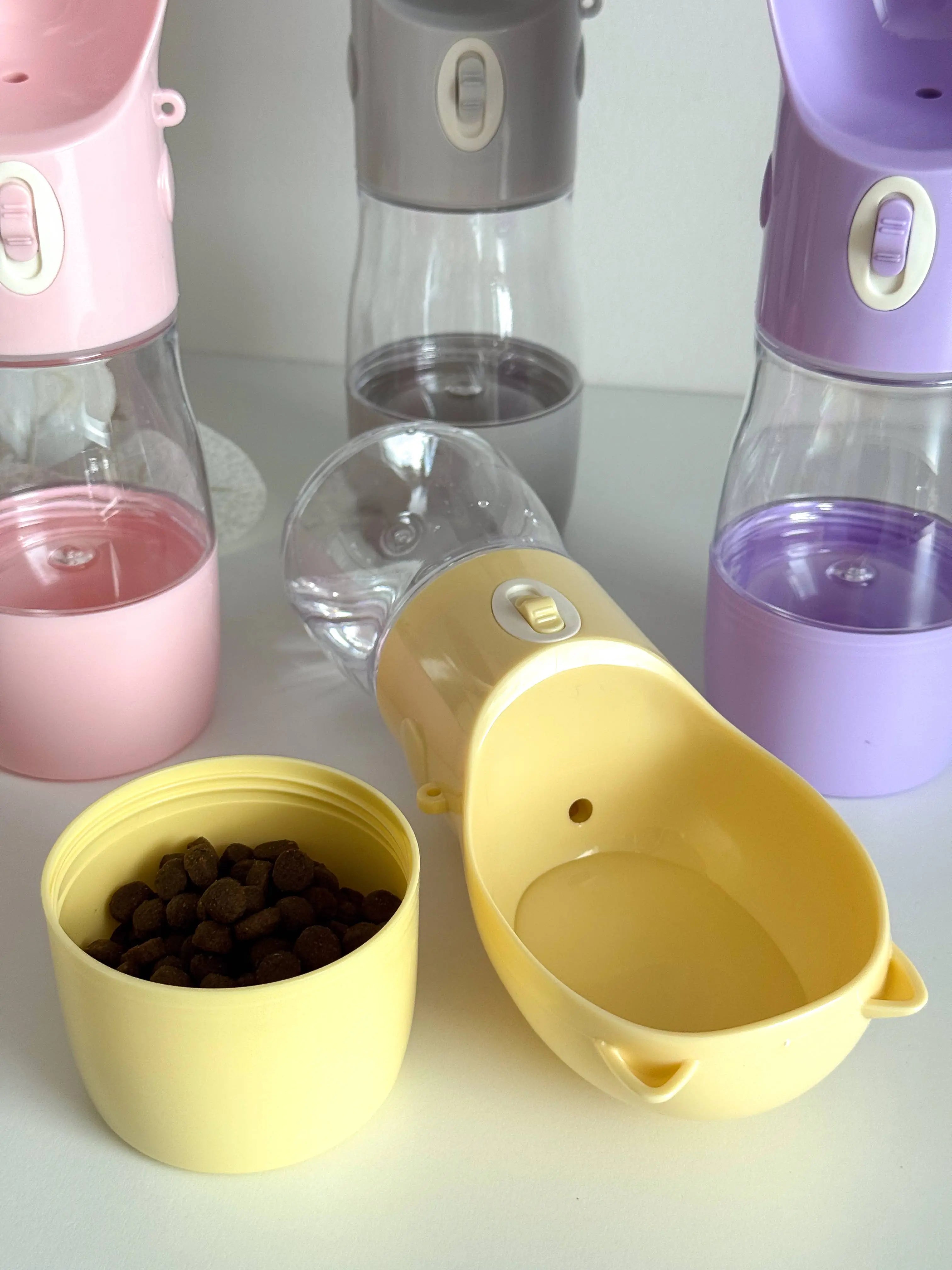 Cute Ears Water Bottle for Pets, Dog Water Bottle: Pink