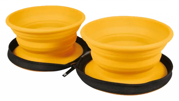 Kiwi Walker TRAVEL DOUBLE BOWL zestaw misek turystycznych pomarańczowych