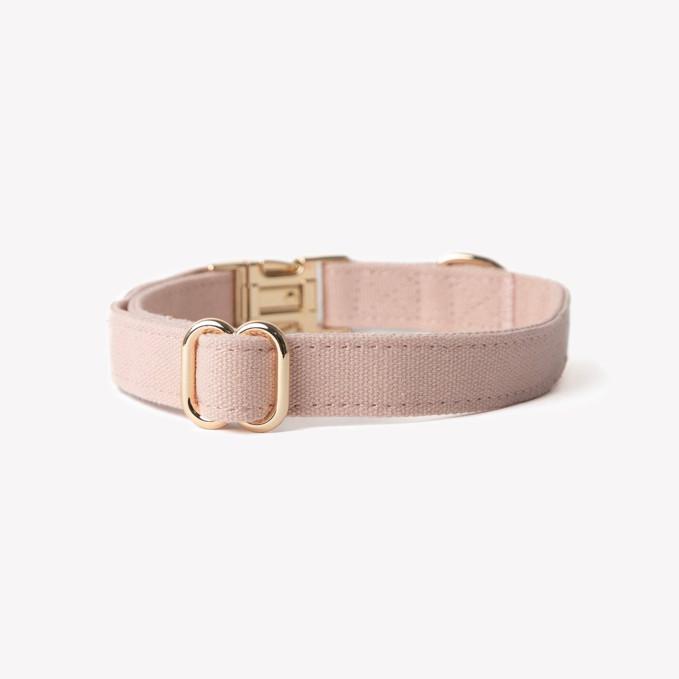 Obroża Canvas dla psa – Baby Pink