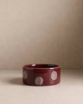 Pop Dots Stoneware Pet Bowl 16,5cm Burgundy