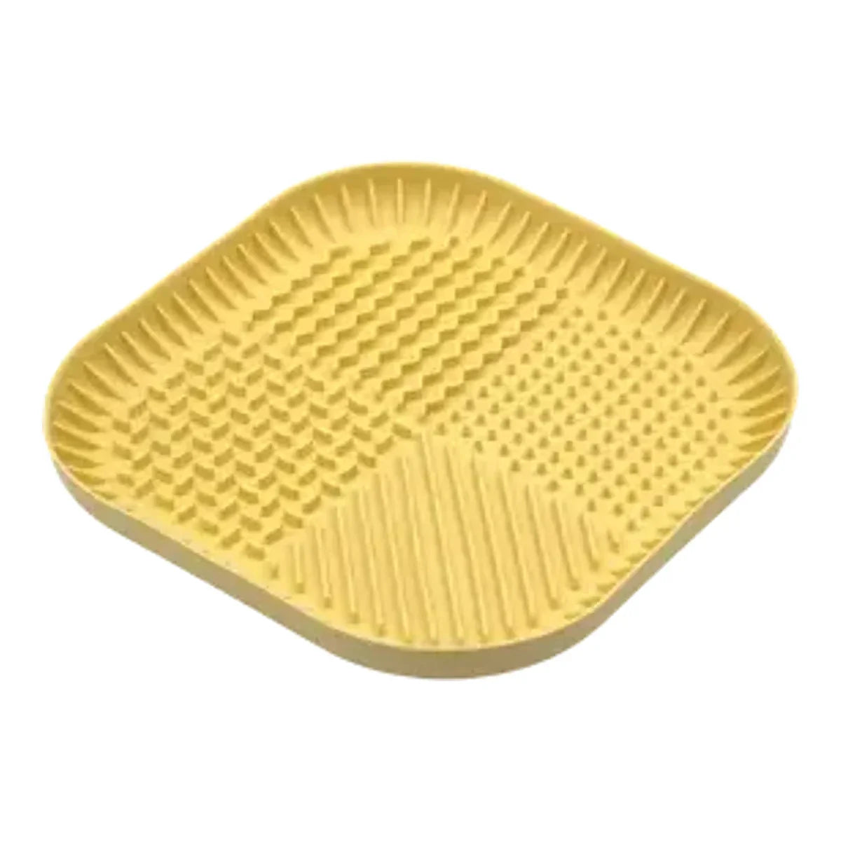Antypoślizgowa mata i miska do karmienia dla psa 2w1 - Fiboowl L żolta – packshot produktu na białym tle