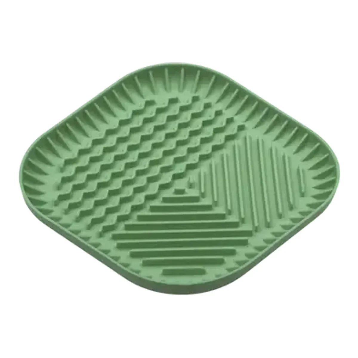 Antypoślizgowa mata i miska do karmienia dla psa 2w1 - Fiboowl M ziel. – packshot produktu na białym tle