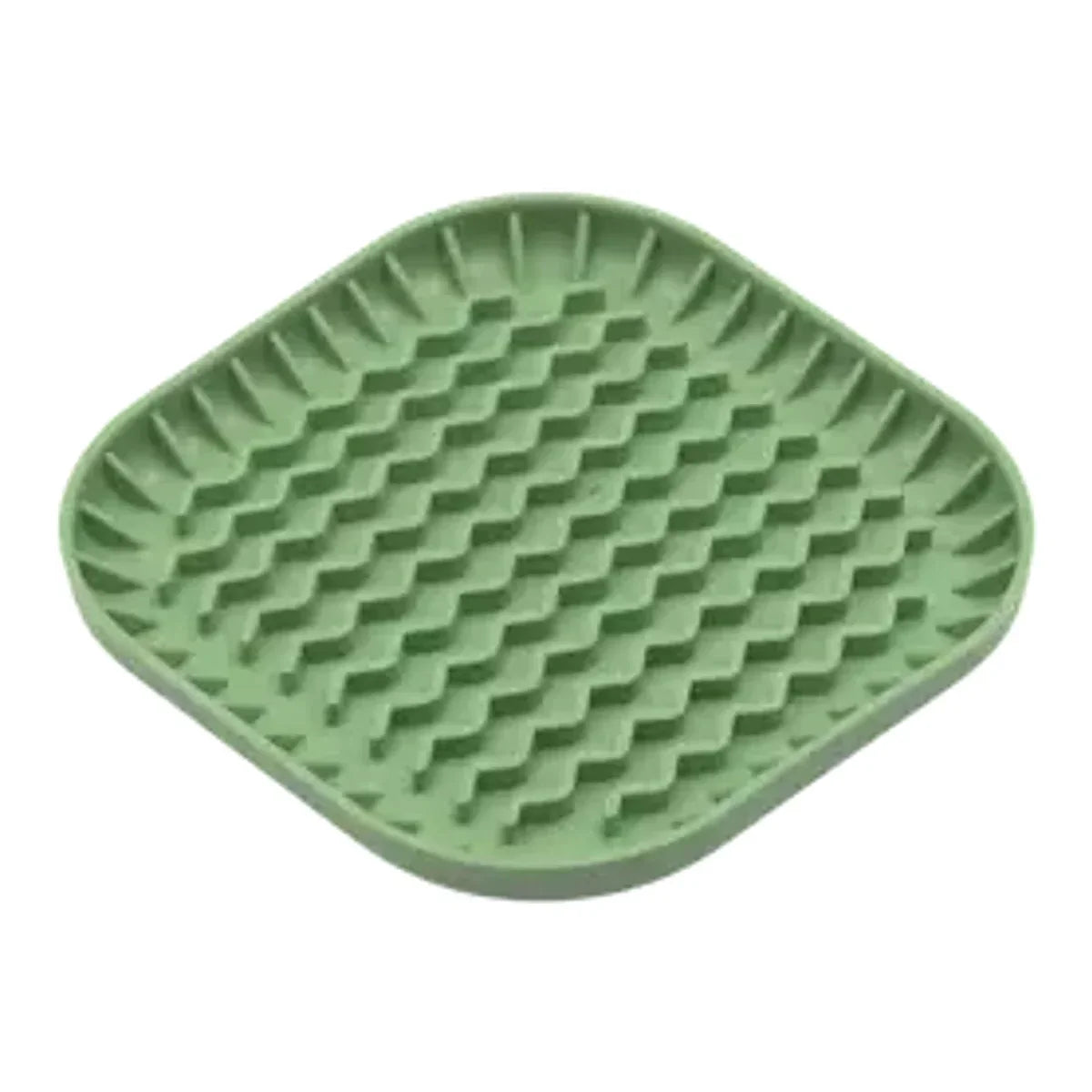 Antypoślizgowa mata i miska do karmienia dla psa 2w1 - Fiboowl S ziel. – packshot produktu na białym tle