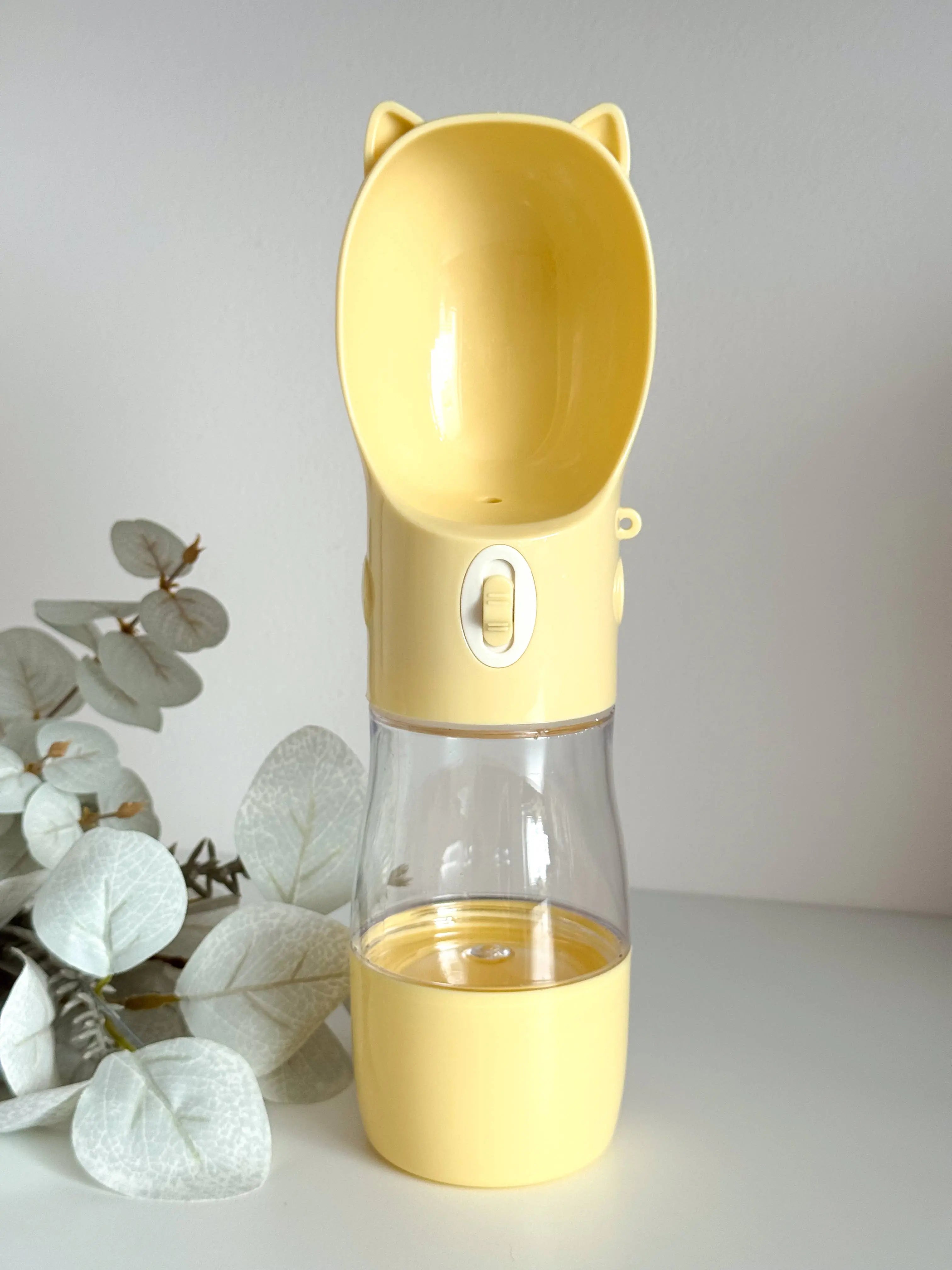 Cute Ears Water Bottle for Pets, Dog Water Bottle: Yellows