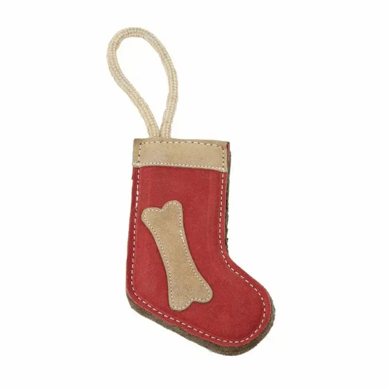 Barry King - skarpeta świąteczna - skórzana zabawka dla psa, 19 cm Barry King