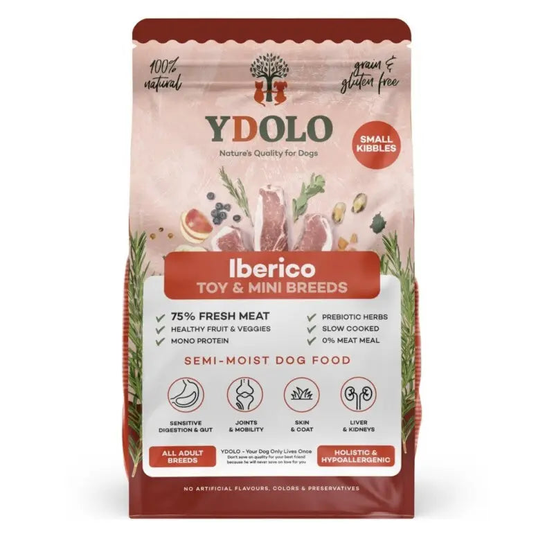 YDOLO MINI IBERICO WIEPRZOWINA - Półwilgotna karma dla psów małych i miniaturowych 700g