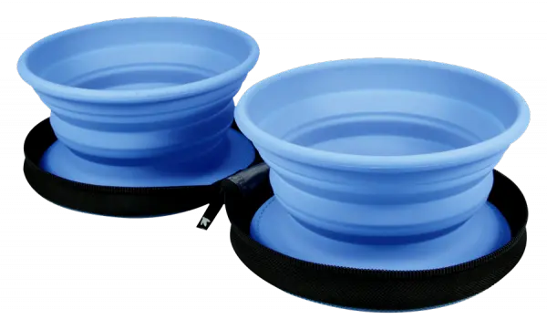 Kiwi Walker TRAVEL DOUBLE BOWL zestaw misek turystycznych niebieskich