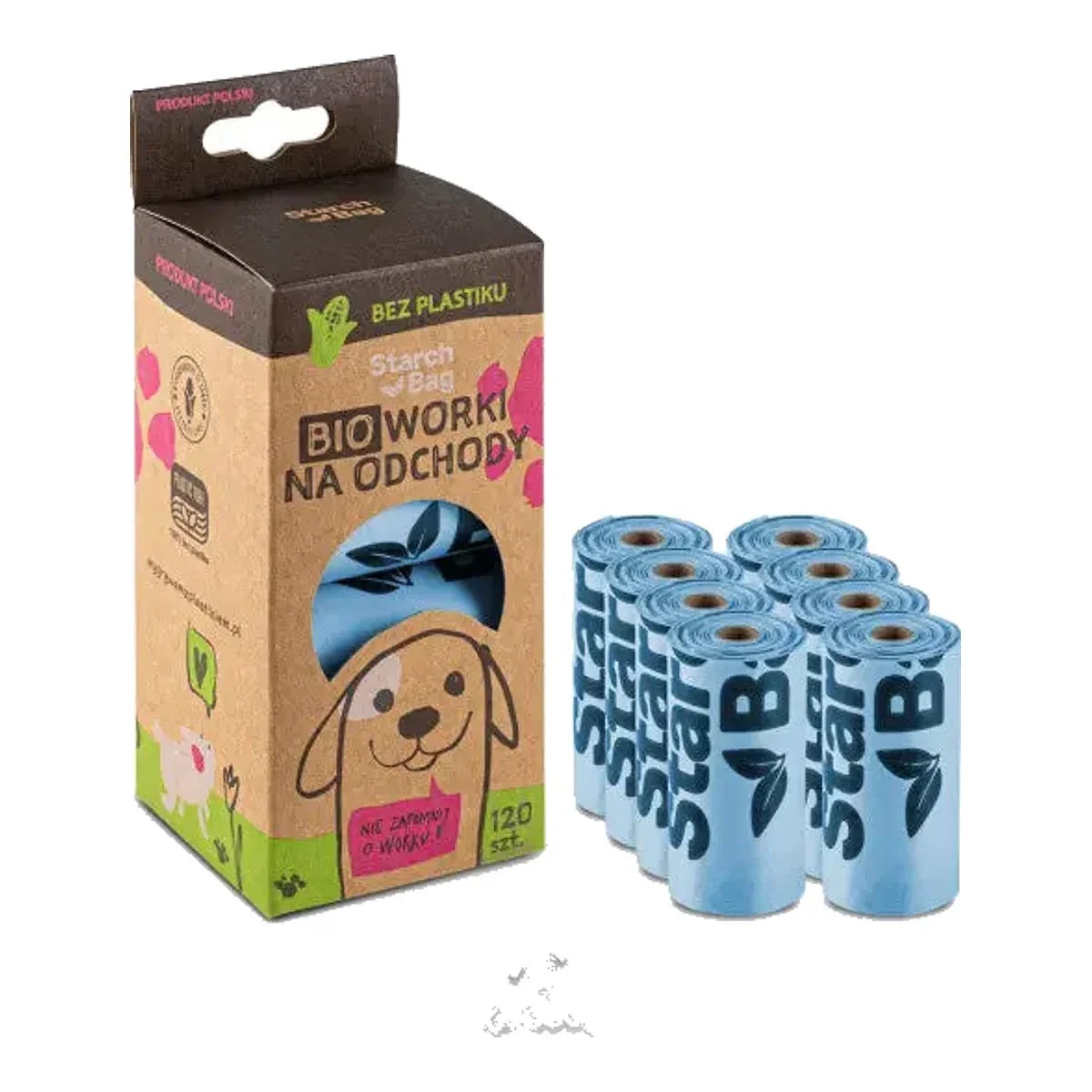 BIOworki na kupy Niebieskie – packshot produktu na białym tle