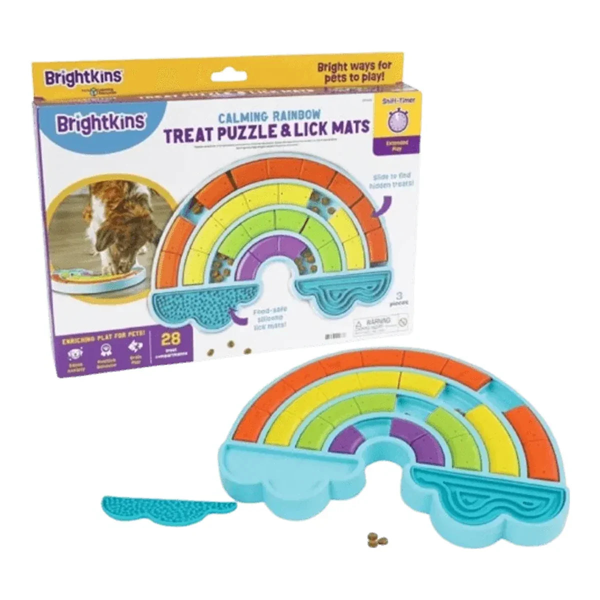 Brightkins Łamigłówka Gra CALMING RAINBOW & LICK MATS – packshot produktu na białym tle