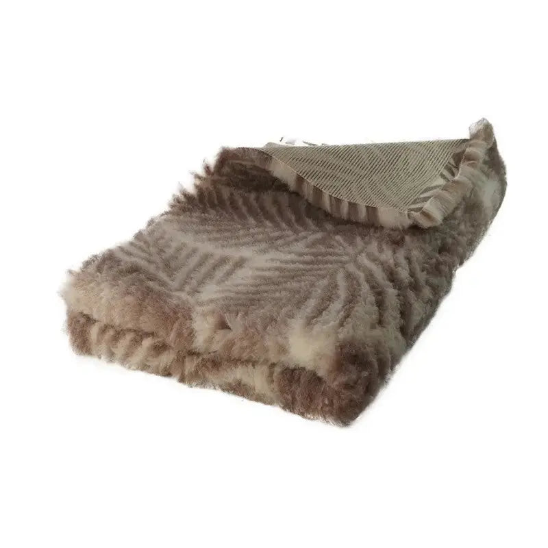 BUBA Legowisko antypoślizgowe DRY BED 28mm kremowy w liście A231 100x75