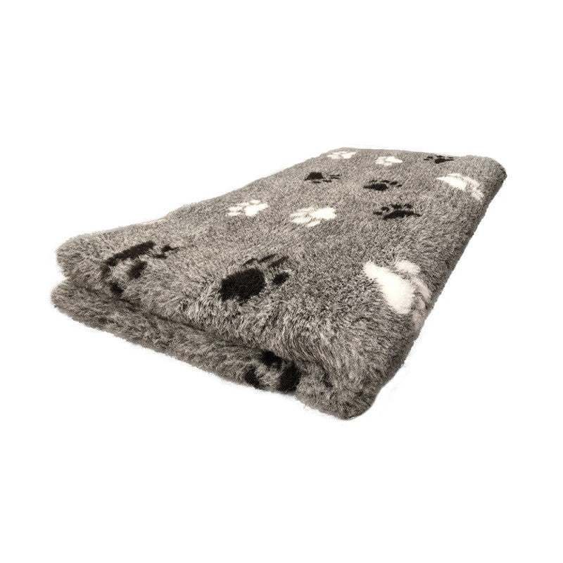 BUBA Legowisko antypoślizgowe DRY BED 28mm szary łapki biało czarne A265 75x50
