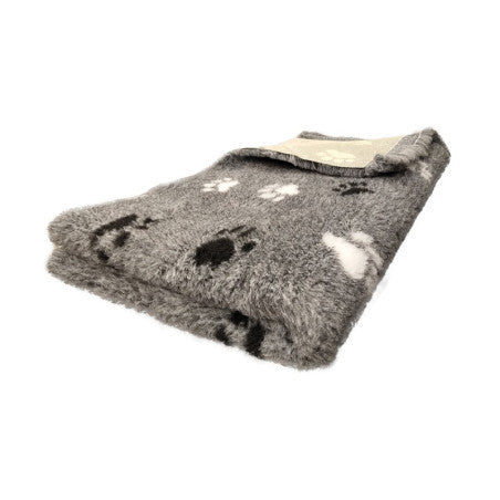 BUBA Legowisko antypoślizgowe DRY BED 28mm szary łapki biało czarne A265 75x50