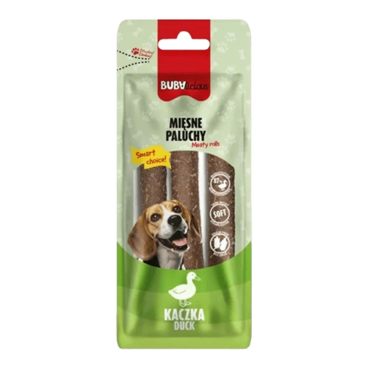 BUBAlicious miękkie paluchy z kaczki 3szt – packshot produktu na białym tle