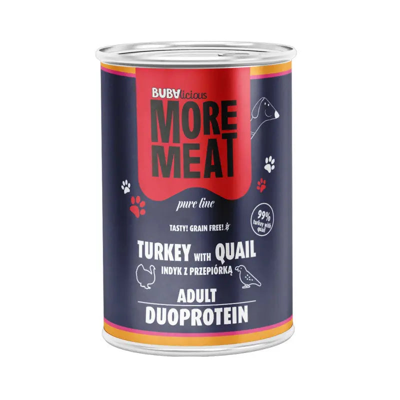 Karma mokra BUBAlicious More Meat duo Pure Line 400g INDYK PRZEPIÓRKA BUBA