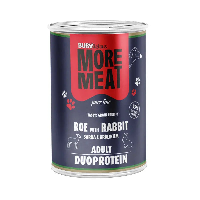 Karma mokra BUBAlicious More Meat duo karma dla psa Pure Line 400g SARNA KRÓLIK BUBA