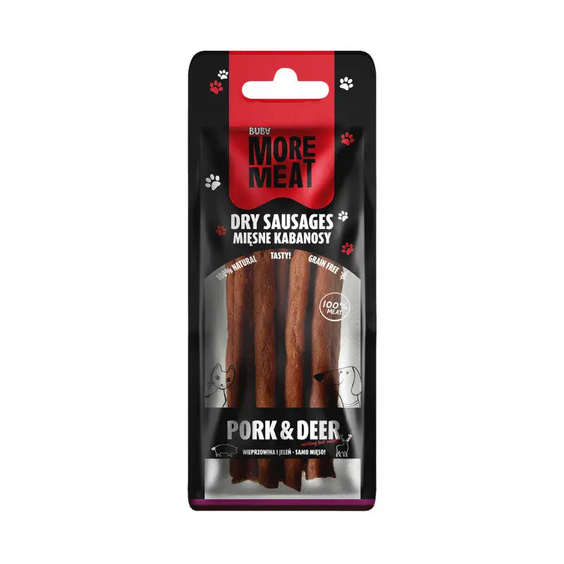 BUBAlicious More Meat kabanosy 70g wieprzowina i jeleń BUBA