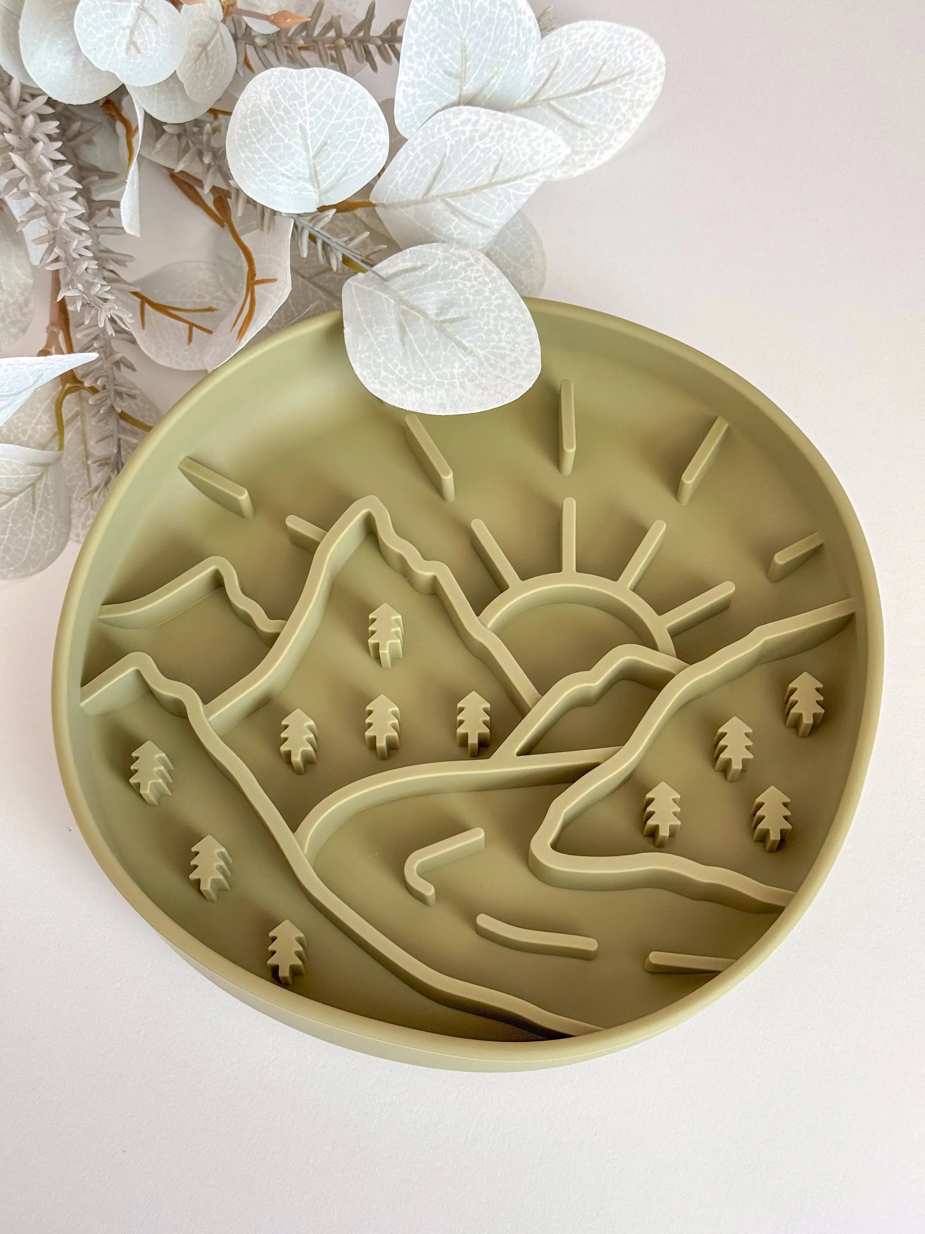 Slow Bowl Mountains – miska spowalniająca i mata do lizania dla psa (Pink)