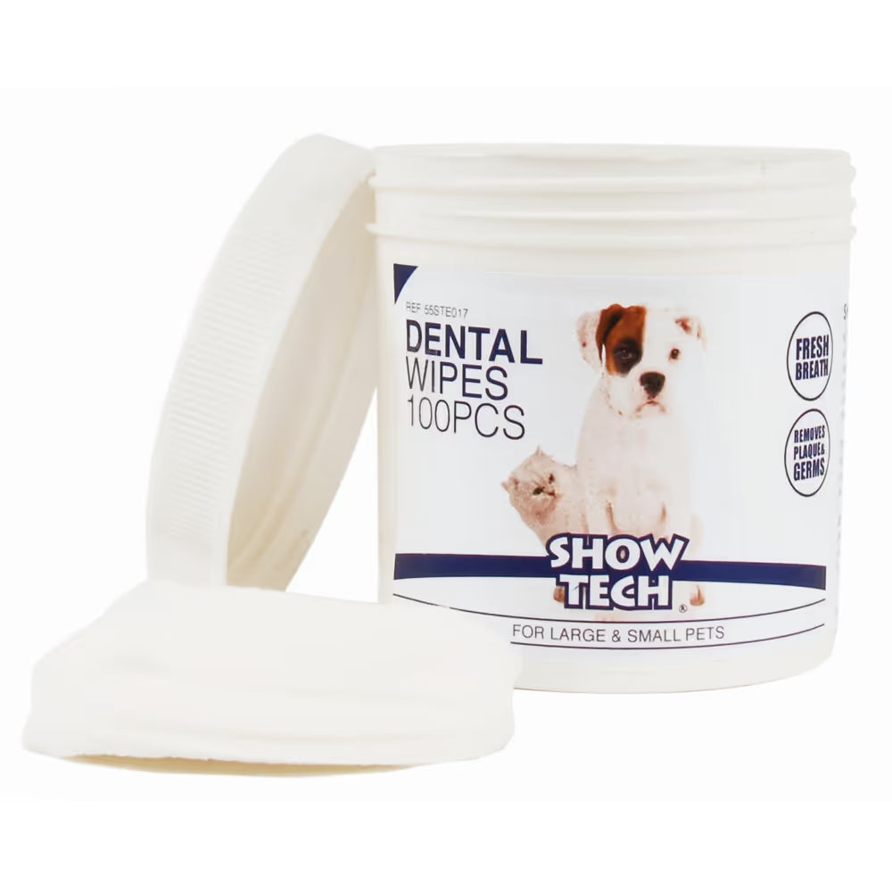 Show Tech Dental Wipes 100szt. - chusteczki do higieny jamy ustnej psa i kota, miętowe Show Tech