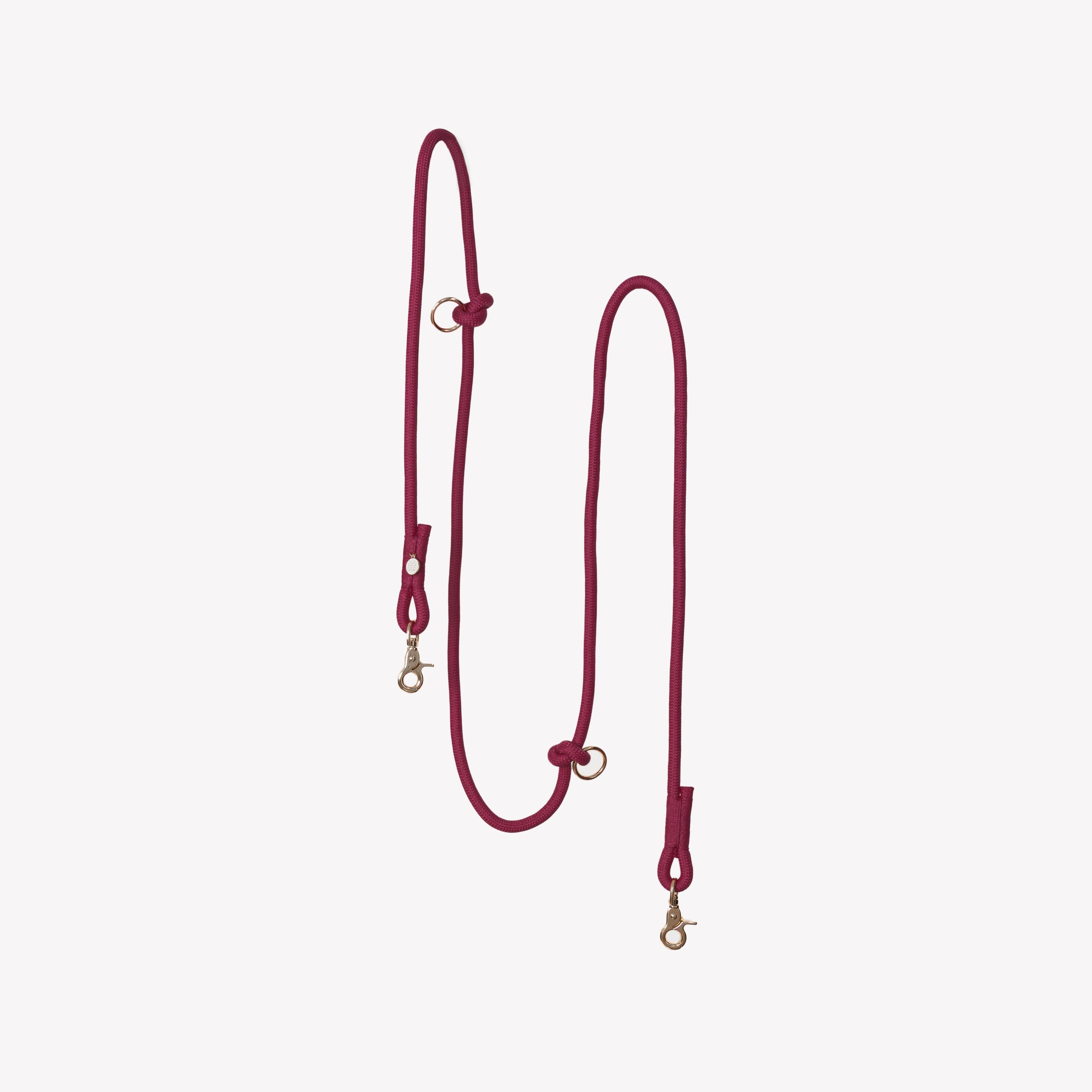 Smycz pleciona Hands Free dla psa – Bordeaux