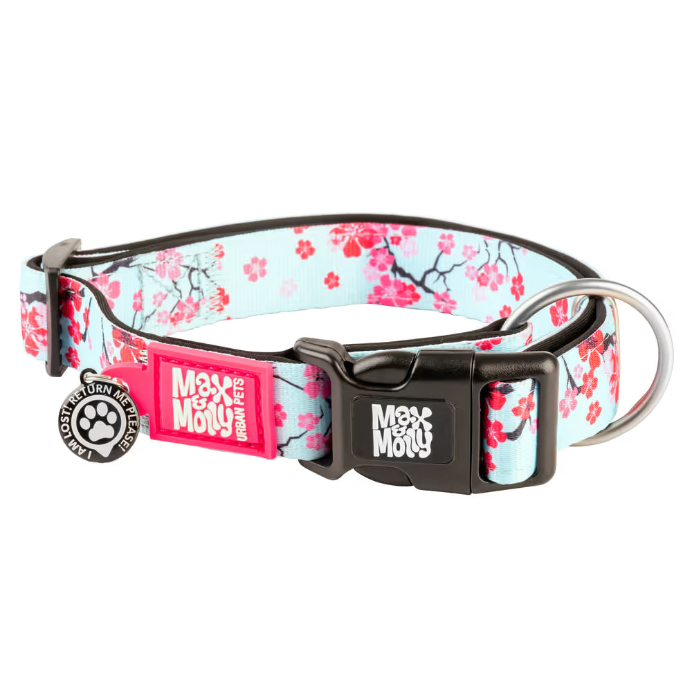 Max&Molly GOTCHA! Smart ID Cherry Bloom Collar - obroża z zawieszką smart Tag dla psa - S Max&Molly