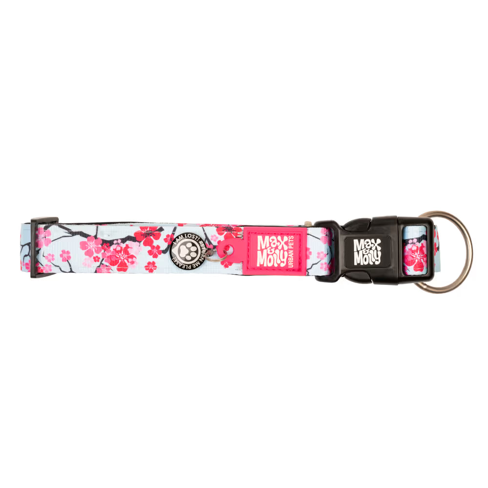 Max&Molly GOTCHA! Smart ID Cherry Bloom Collar - obroża z zawieszką smart Tag dla psa - S Max&Molly