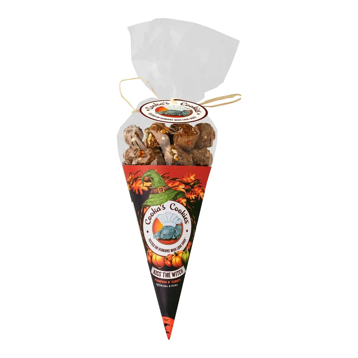 Cooka's Cookies KISS THE WITCH Przysmaki z indyka i dynia 50g – packshot produktu na białym tle