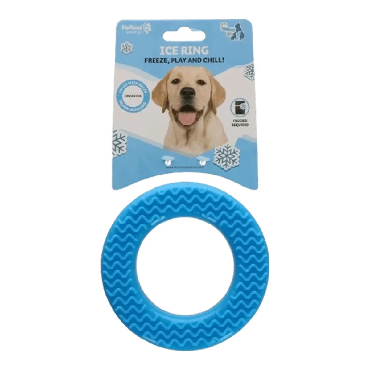 Coolpets ICE RING chłodząca zabawka dla psa – packshot produktu na białym tle