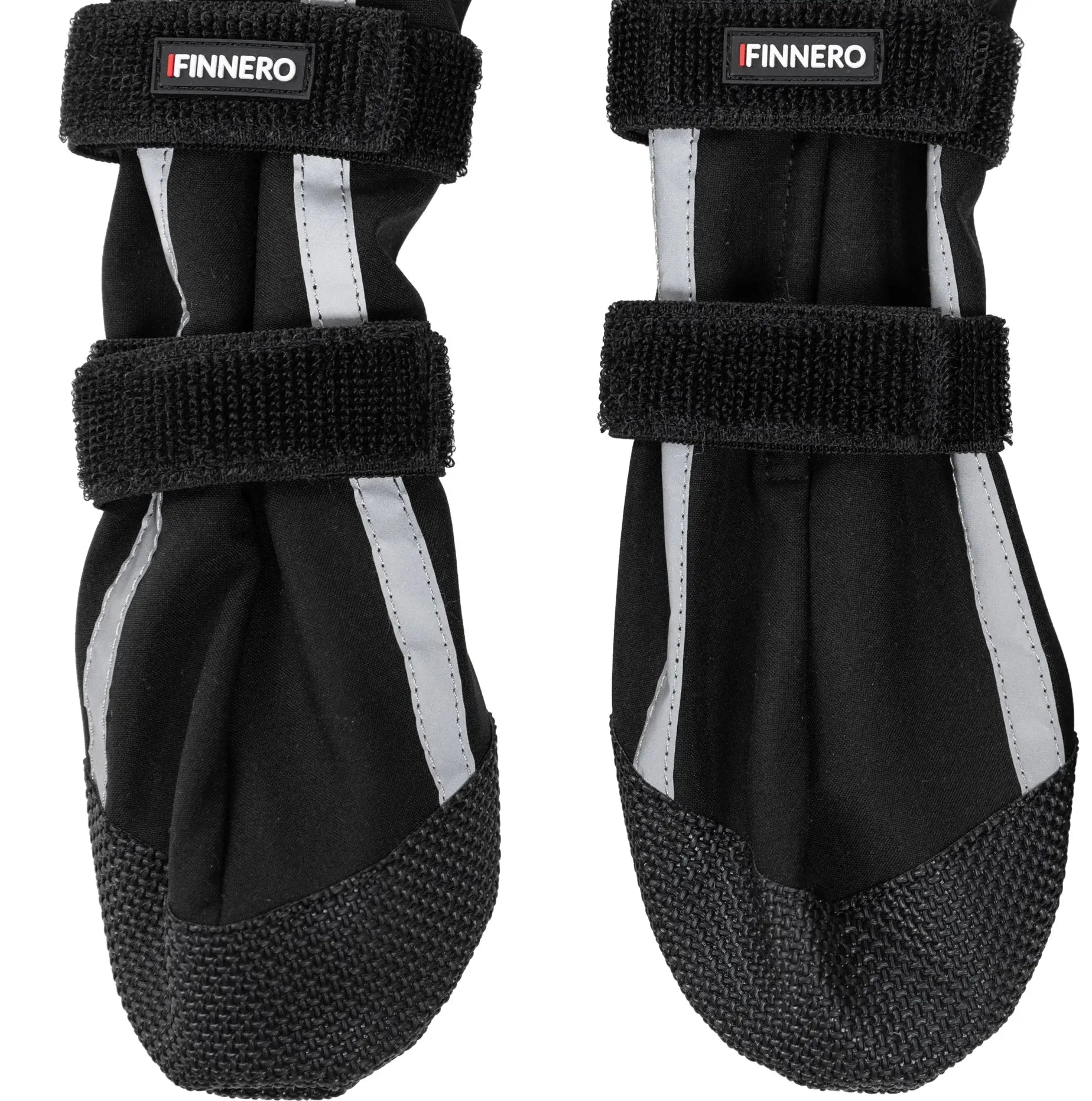 New: FINNERO Halla Softshell Dog Booties, 4 Pcs/Pack Black, XL