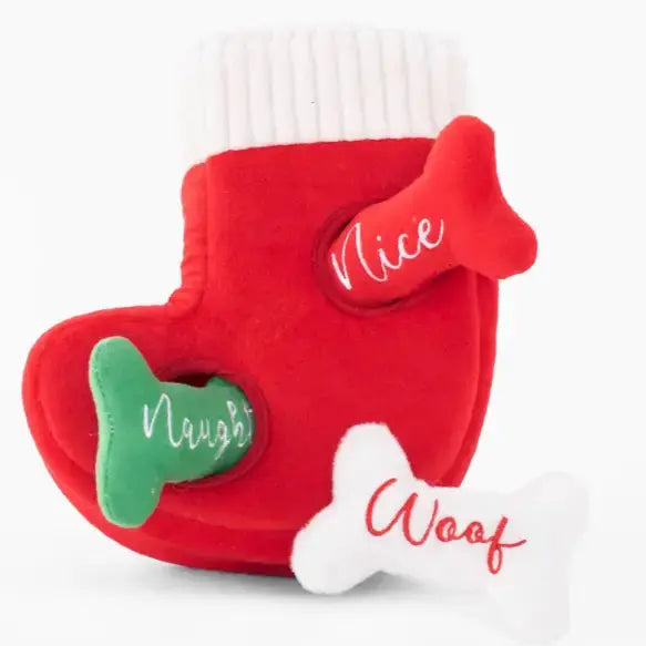 Holiday Burrow® – Naughty or Nice Stocking - Skarpeta ZippyPaws