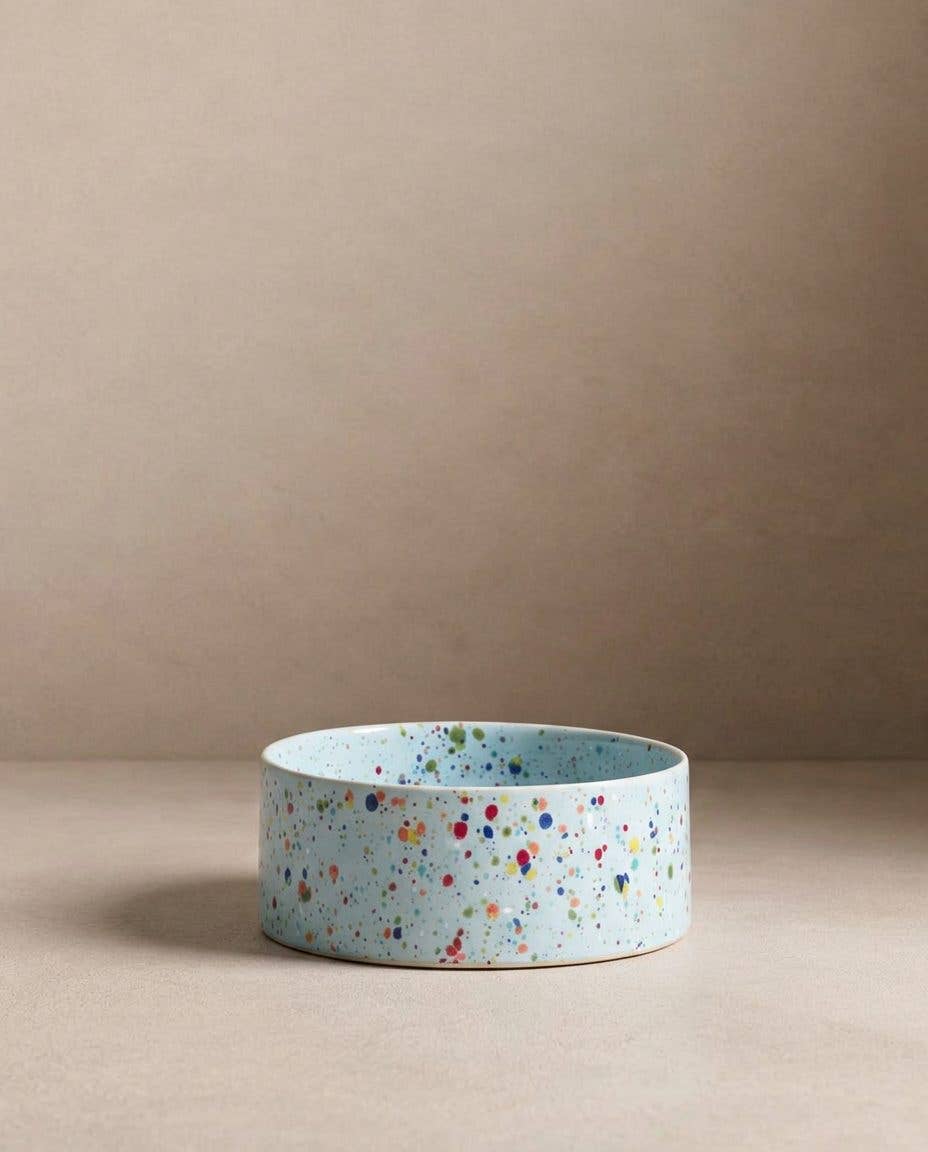 New Party Stoneware Pet Bowl 16,5cm 2 Pieces Set Soft Blue