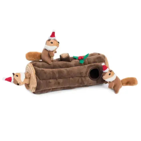 Holiday Zippy Norka Bożonarodzeniowa - Yule Log - Christmas Dog Toy ZippyPaws