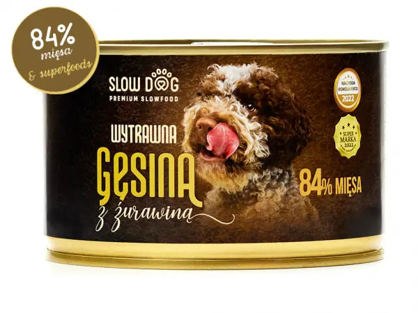 SLOW DOG Wytrawna gęsina z żurawiną 410g SLOW DOG