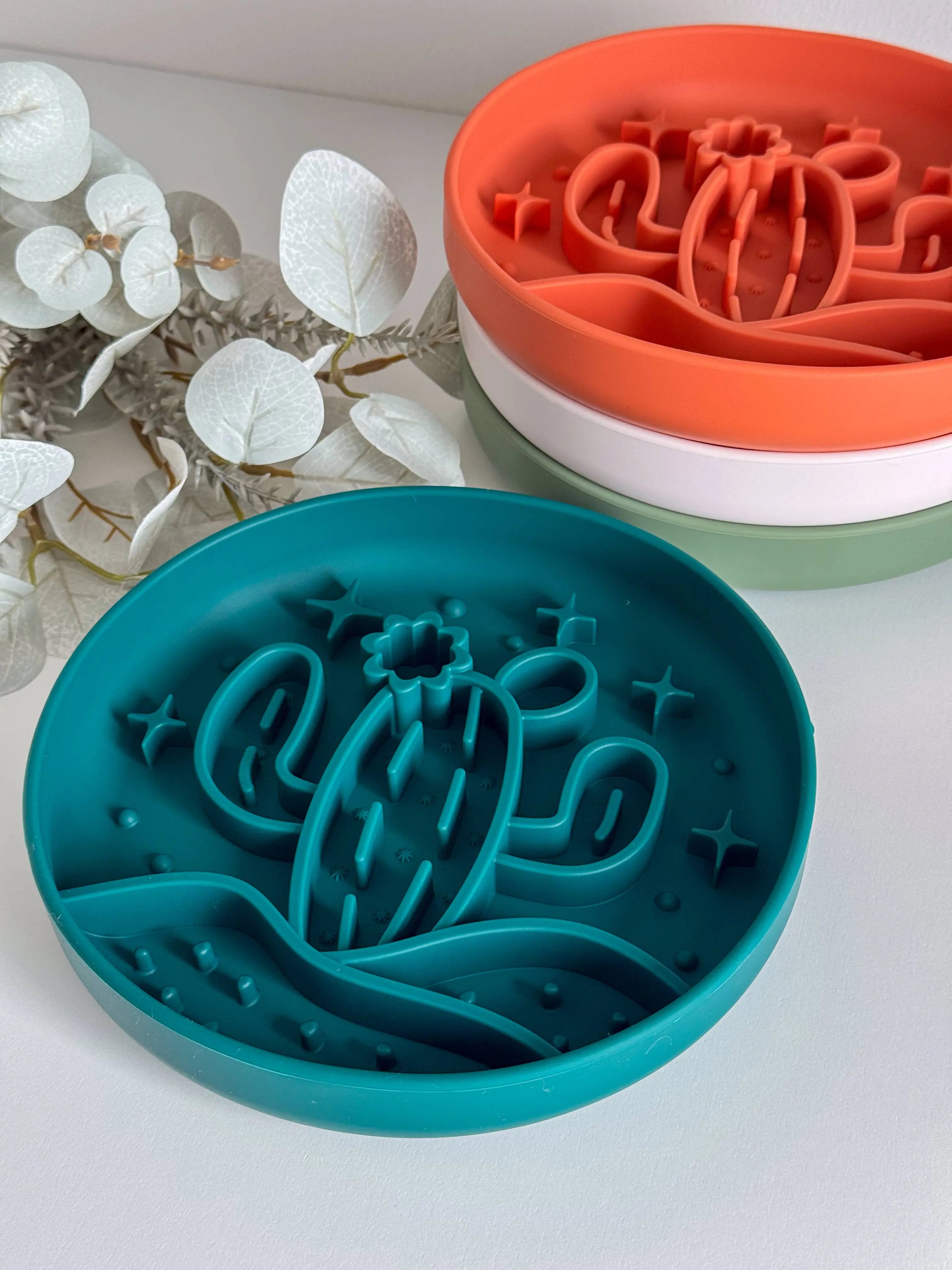 Cactus Slow Bowl – miska spowalniająca dla psa (Dark Green)