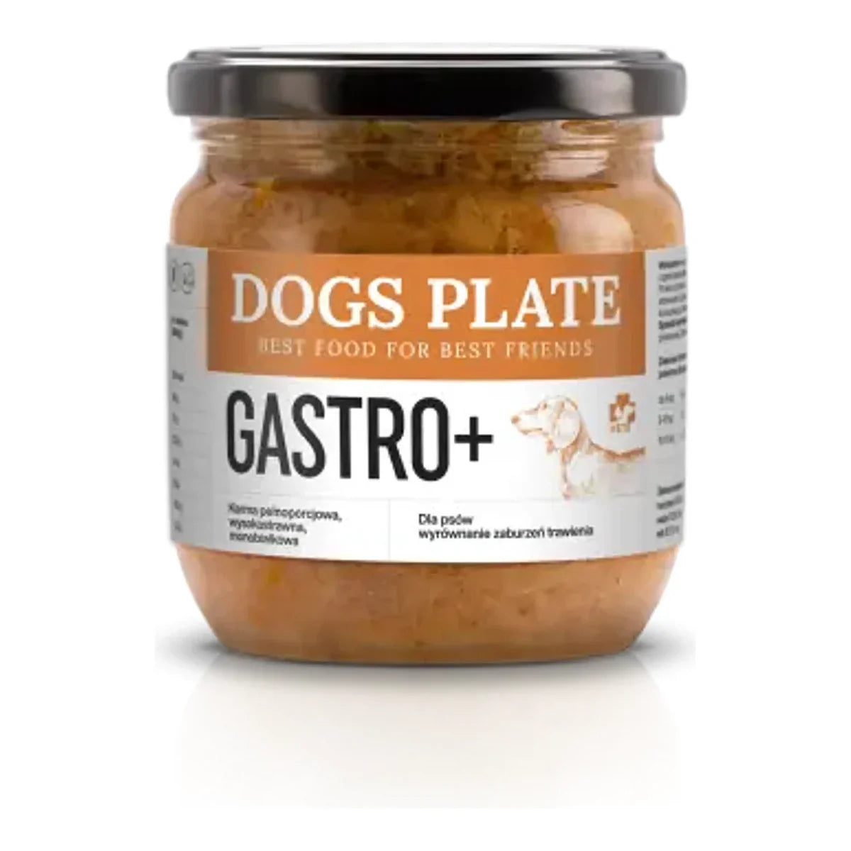 Dogs Plate Vet Gastro+ 360g – packshot produktu na białym tle