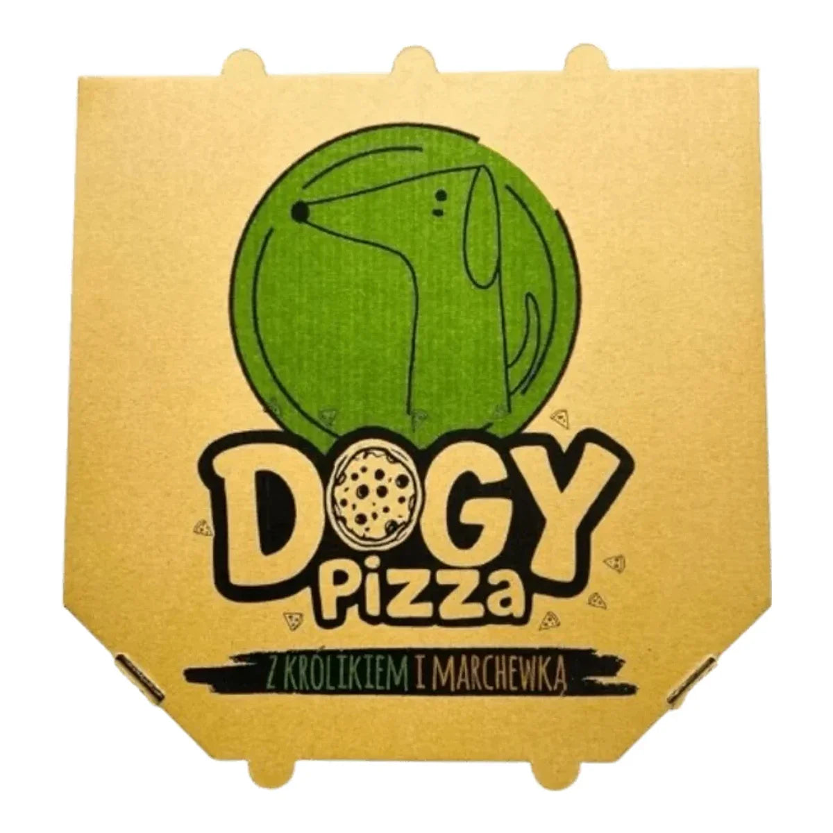 DOGY - PIZZA królik z marchewką 22cm – packshot produktu na białym tle