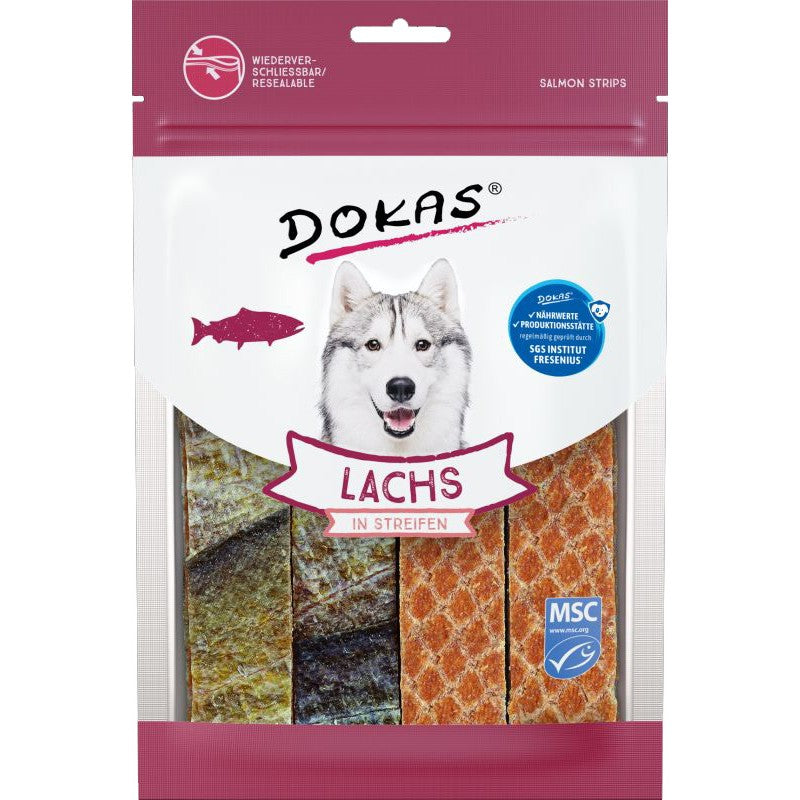 DOKAS paski 100g łosoś 203787
