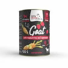 Karma mokra dla psa koza z malinami i topinamburem 400g Syta Micha
