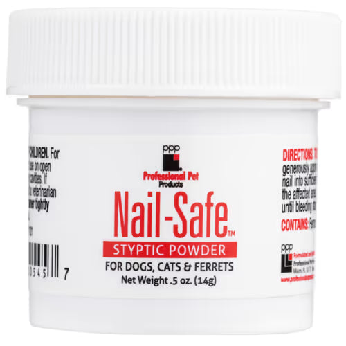 PPP Nail Safe Styptic Powder - proszek do tamowania krwawienia przy obcinaniu pazurów psów, kotów, fretek Professional Pet Products