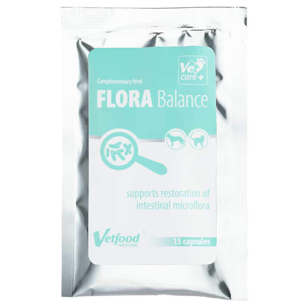 Vetfood Flora Balance - preparat wspierający pracę przewodu pokarmowego, dla psa i kota - 15tab. Ve care