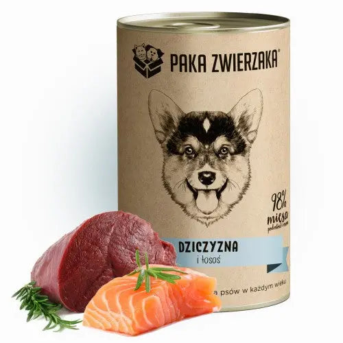 Karma mokra PZ Dziczyzna i łosoś 400g Paka Zwierzaka