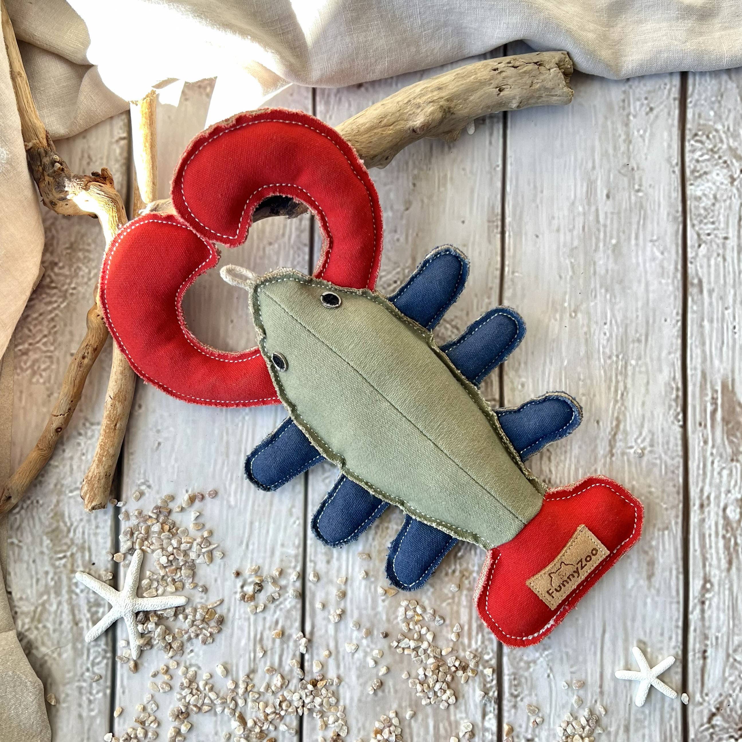Homar z wytrzymałego płótna bawełnianego z wypełnieniem z włókna kokosowego 🦞  lub jako nazwa produktu: