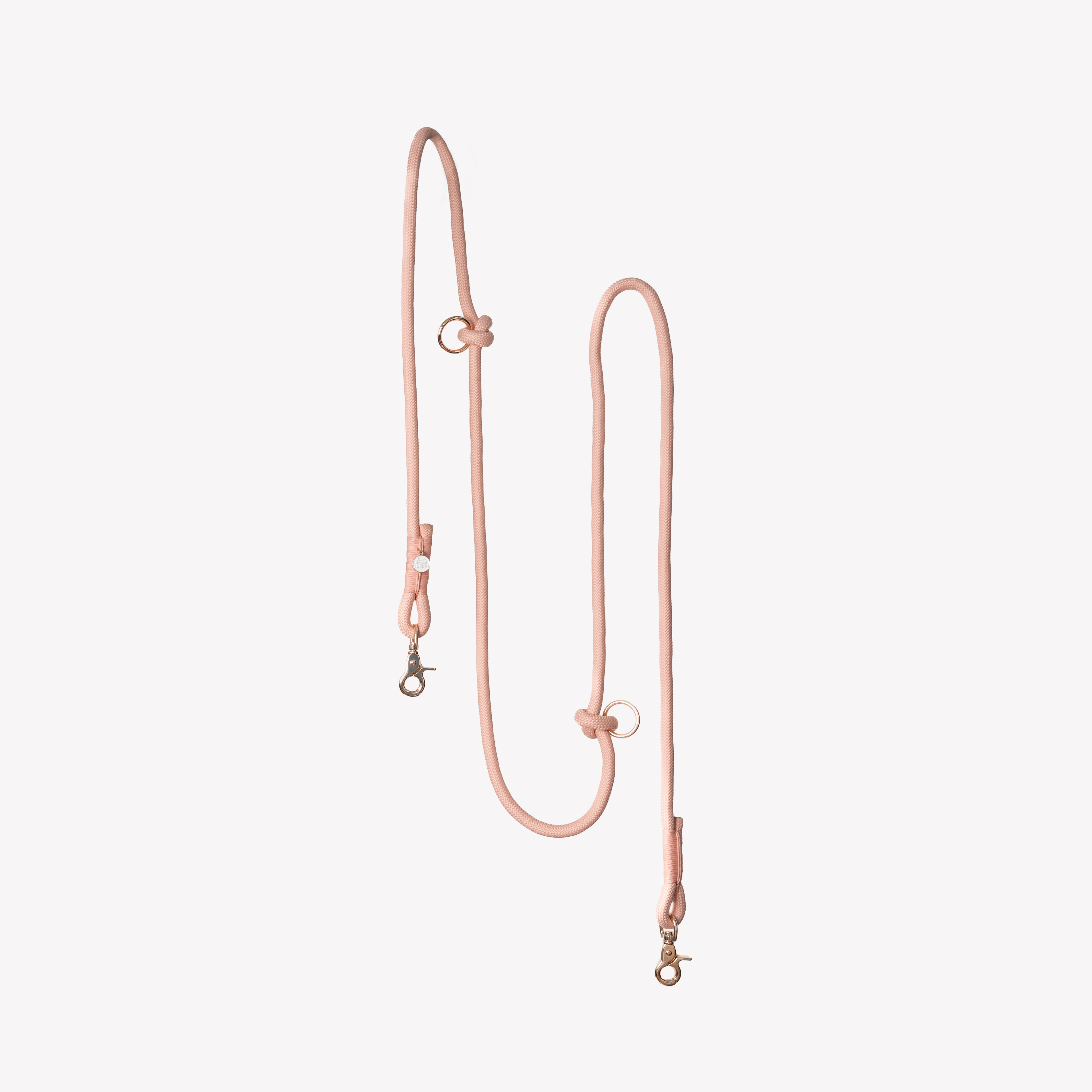 Smycz pleciona Hands Free dla psa – Powder Rose
