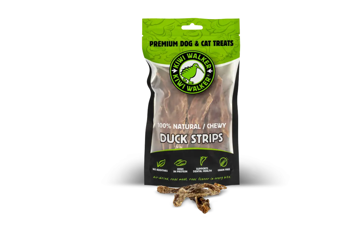 Kiwi Walker 100% KACZKA PASKI Przysmaki suszone powietrzem dla psa i kota 100g Kiwi Walker